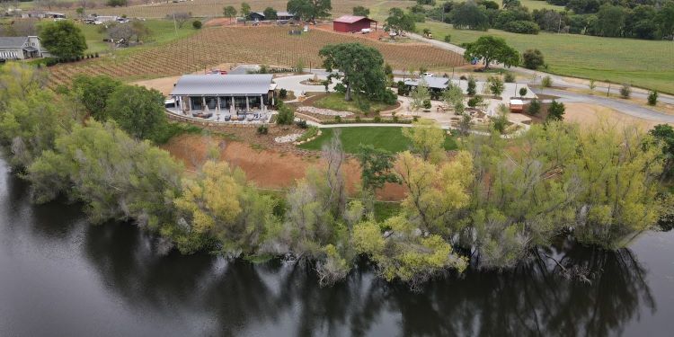 View of site from Pond Casino Mine Ranch Winery Pura NFC by Trespa Lumen New York Grey Photos Courtesy of @paulkozal (4)