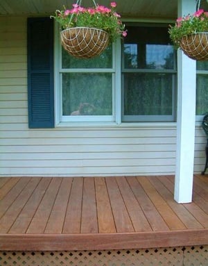 Cumaru hardwood decking on front porch-4