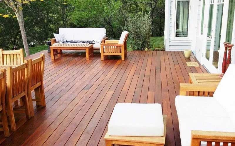 FSC Machiche hardwood deck with dining and entertainment space-2