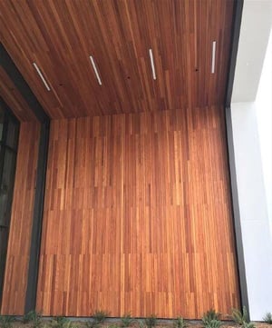 Garapa vertical rainscreen and soffits-1