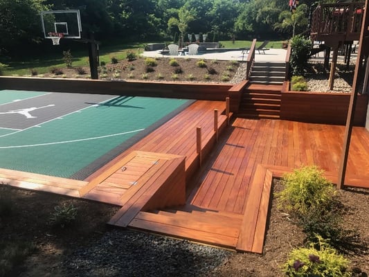 Have You Ever Seen Garapa Decking at a Basketball Court?