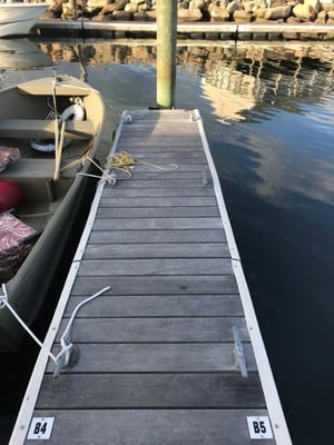 Ipe decking on floats at private marina-1