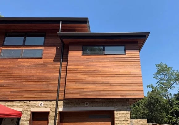 Ipe wood siding rainscreen installation