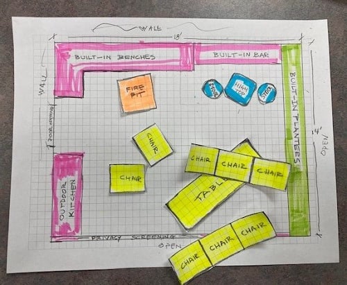 Rooftop deck layout