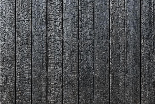 Shou Sugi Ban charred wood siding with texture