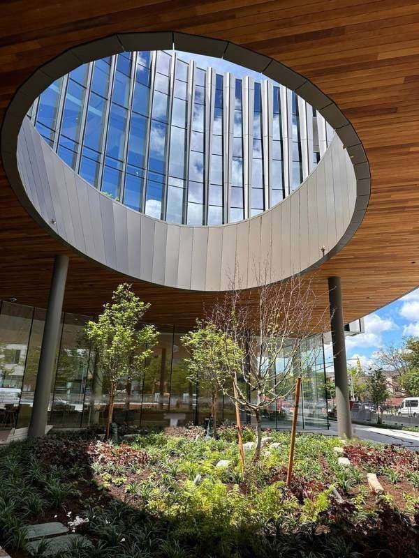 ThermaWood FR Wood Ceiling Soffit on entryway atrium at Ragon institute photo courtesy of T. J. McCartney, Inc.  (3)