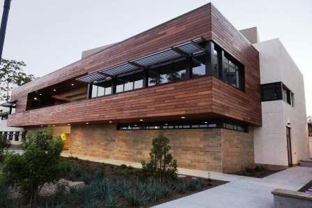 Natural wood siding allows for architectural design versatility