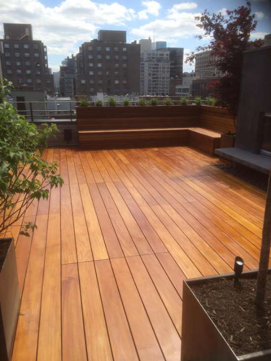 Rooftop deck in New York City